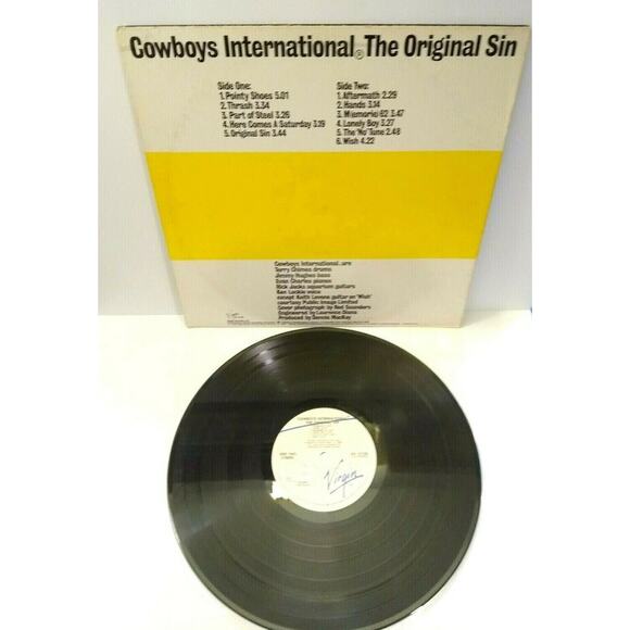 Cowboys International The Original Sin 1979 Vinyl LP Record New Wave Post-Punk - Picture 3 of 4